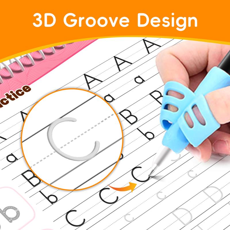Pack of 6 Reusable Grooved Handwriting Workbook