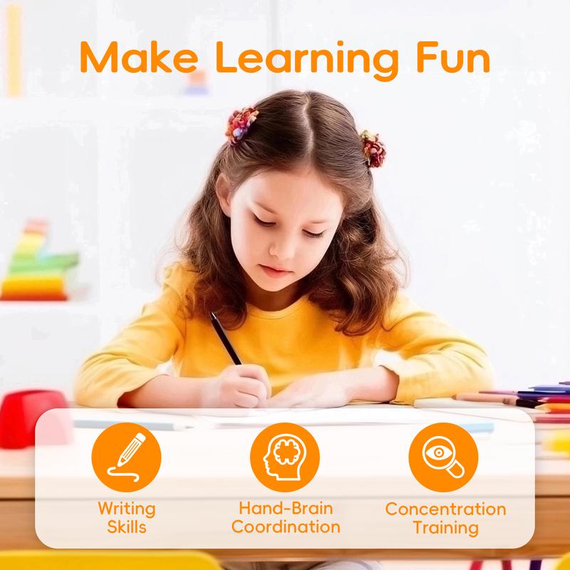 Pack of 6 Reusable Grooved Handwriting Workbook